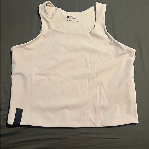 UNRL Cropped Cream Tank Top - Picture 1 of 3